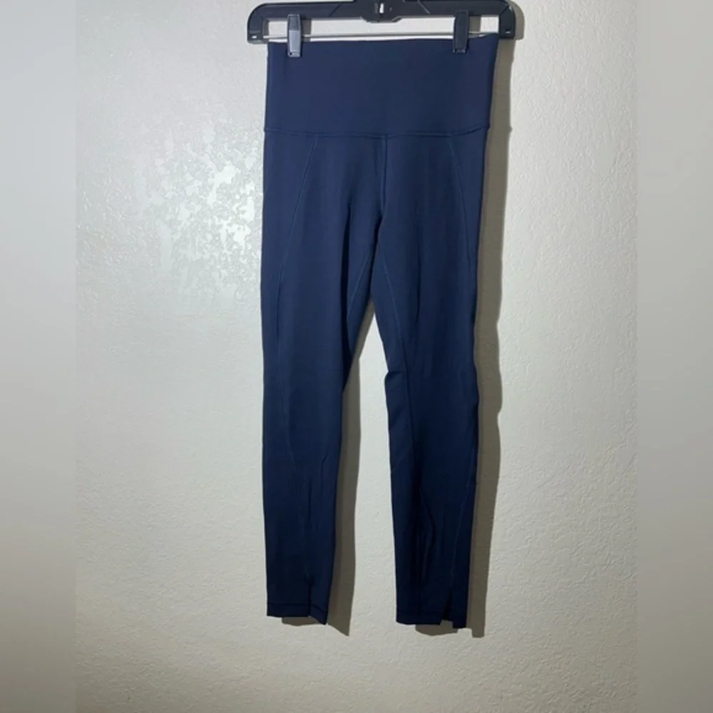 Navy Blue Wonder Train Everlux Lululemon Leggings